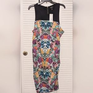 Nicole Miller floral dress, size 14, NWT